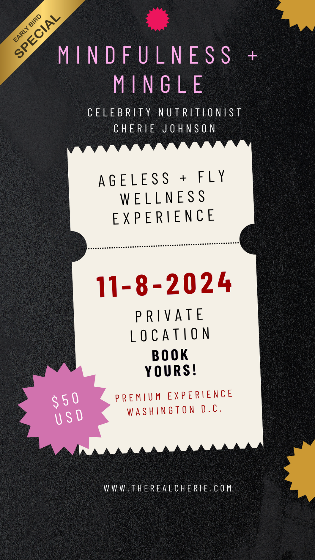 Ageless + Fly Wellness Weekend DMV - Friday Evening Mindfully Mingle