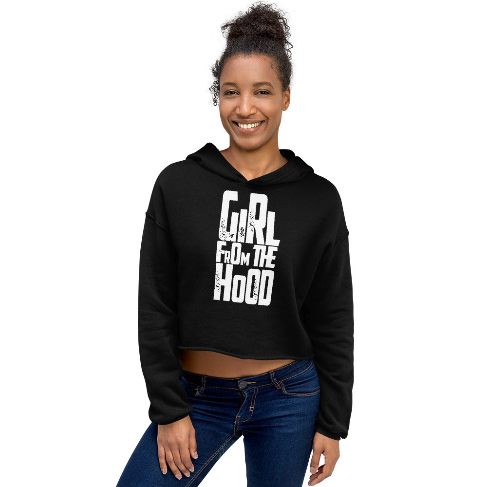 Girl From The Hood Crop Hoodie